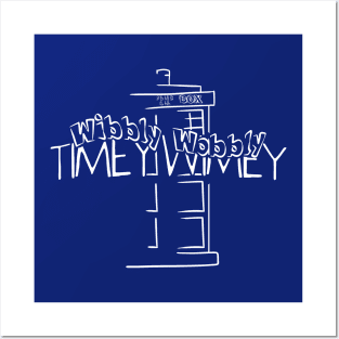 Wibbly Wobbly TARDIS design Posters and Art